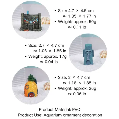 Fun and colorful PVC ornaments for vibrant aquarium display