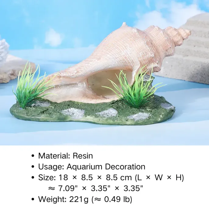 An eye-catching and functional decor piece that adds both visual appeal and practical hiding space—perfect for aquascape-themed collections.