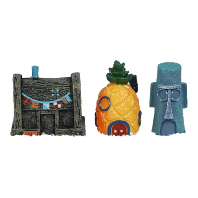 Includes mini pineapple house, crab restaurant, and octopus house