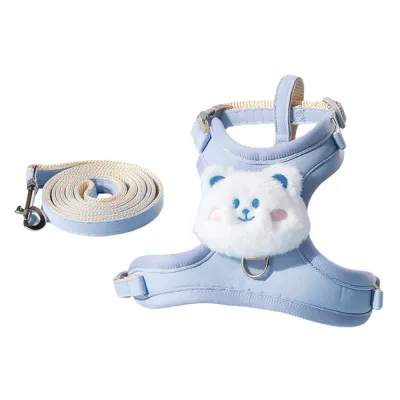 Plush Decorated Dog Leash Harness Plush Decorated Dog Leash Harness