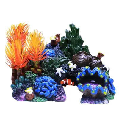 Easy to install coral and mountain combo decor