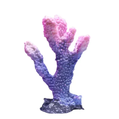 Brightly colored coral tree adds oceanic charm (2) High quality resin coral safe for fish and aquatic life