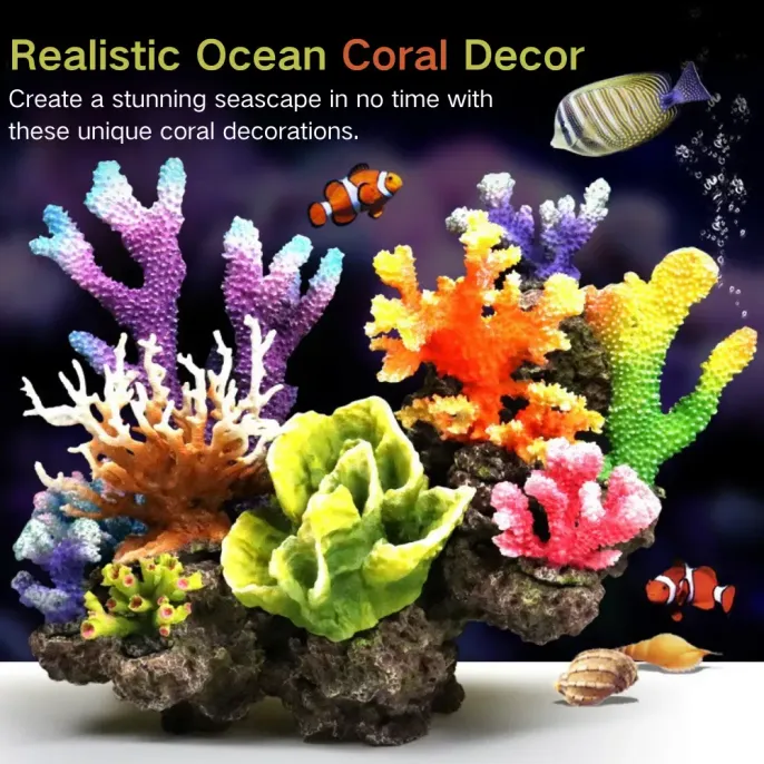 A vivid, ready-to-use decoration kit that instantly transforms any tank into a vibrant aquatic scene—safe, stylish, and easy to sell.