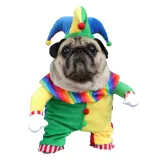 Funny Clown Pet Halloween Outfit Funny Clown Pet Halloween Outfit