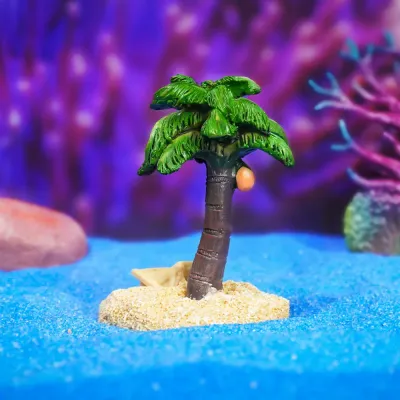 Fish tank bottom ornament with beach vibes