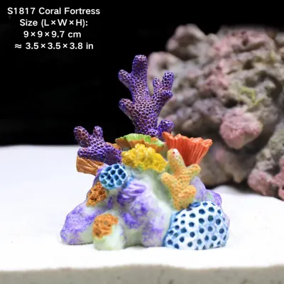 Creative aquascaping decor with natural appeal (1) Artificial coral designed to blend with existing aquascapes