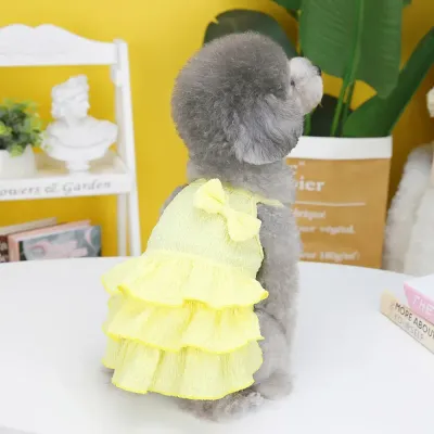 Eye-catching layered puffy skirt dress in vibrant candy colors for retail displays and seasonal promotions.