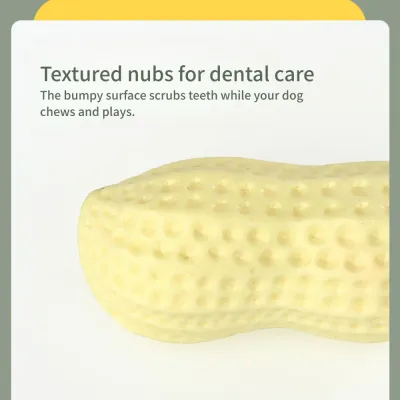 Interactive Peanut Shaped Squeaky Dog Chew Toy