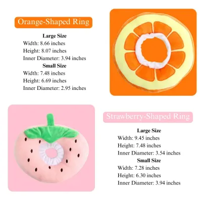 Soft Plush Cat Recovery Collar Fruit Style Anti Licking Neck Ring