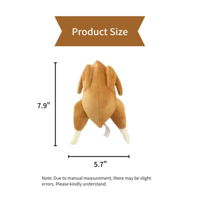 Roast Chicken Plush Squeaky Stuffed Chew Toy for Dogs