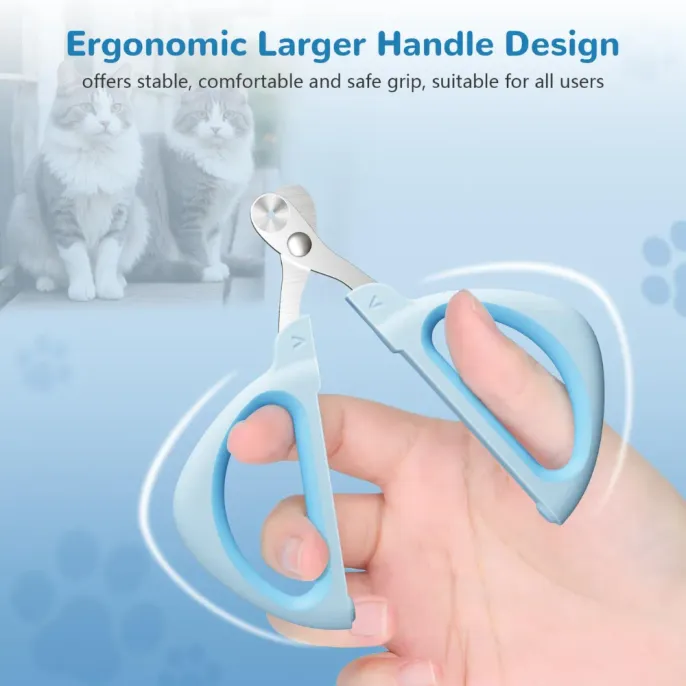 Professional Cat Claw Clipper with Safe Positioning Hole ergonomic handle Professional Cat Claw Clipper with Safe Positioning Hole