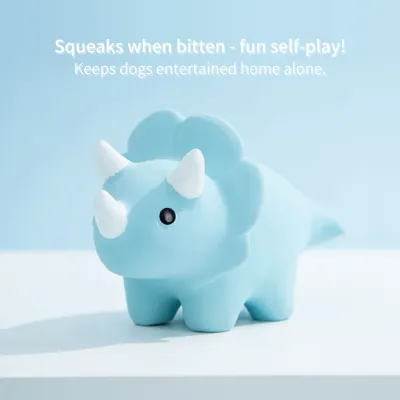 Latex Blue Dinosaur Design Squeaky Chew Toy for Dogs cute dog toys Latex Green Dinosaur Design Squeaky Chew Toy for Dogs