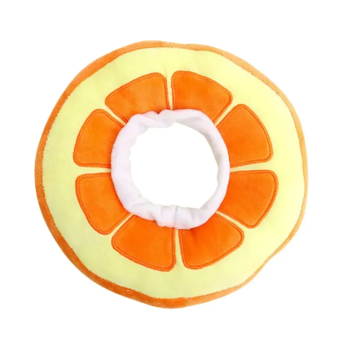 cat post operation collar Soft Plush Cat Recovery Collar Fruit Style Anti Licking Neck Ring