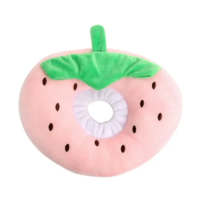 comfortable cat cone Soft Plush Cat Recovery Collar Fruit Style Anti Licking Neck Ring
