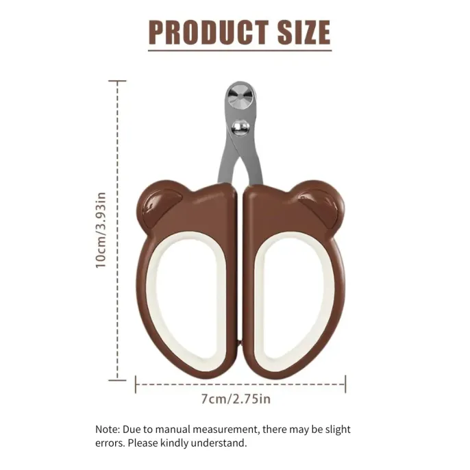 Cute Bear Design Cat Claw Clipper with Safe Positioning Hole size Cute Bear Design Cat Claw Clipper with Safe Positioning Hole
