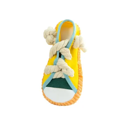 Sneakers Canvas Shoes Shape Dog Chew Toys yellow Sneakers Canvas Shoes Shape Dog Chew Toys