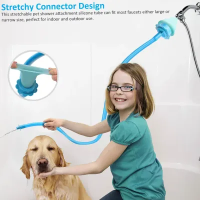 1pc Silicone Connector Shower Hose for Pet Bathing adjustable 1PC Silicone Connector Shower Hose for Pet Bathing