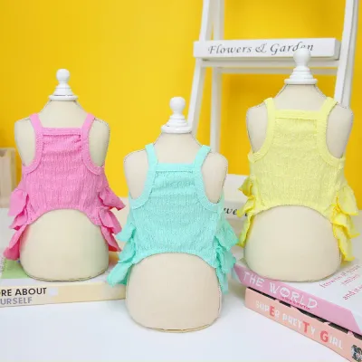 Breathable and lightweight pet dress perfect for spring and summer wear, combining fashion with comfort.