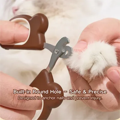 Cute Bear Design Cat Claw Clipper with Safe Positioning Hole stainless Cute Bear Design Cat Claw Clipper with Safe Positioning Hole