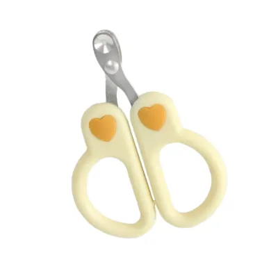 1PC Safe Pet Nail Clipper with Heart Decor yellow 1PC Safe Pet Nail Clipper with Heart Decor