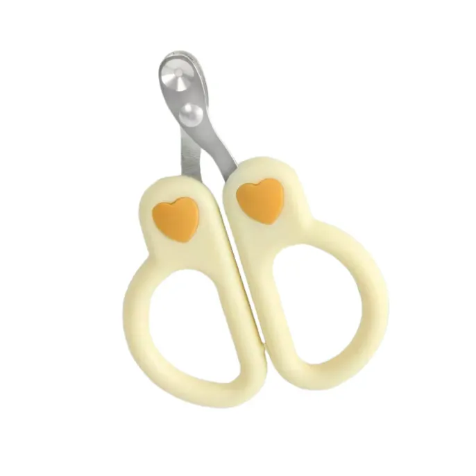 1PC Safe Pet Nail Clipper with Heart Decor yellow 1PC Safe Pet Nail Clipper with Heart Decor