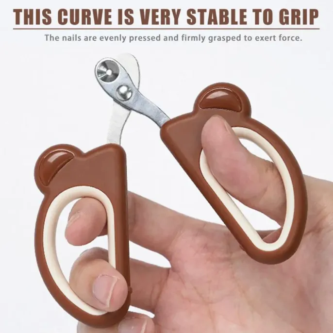 Cute Bear Design Cat Claw Clipper with Safe Positioning Hole ergonomic design Cute Bear Design Cat Claw Clipper with Safe Positioning Hole