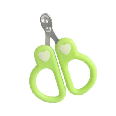 1PC Safe Pet Nail Clipper with Heart Decor green 1PC Safe Pet Nail Clipper with Heart Decor