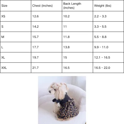"Leopard print adds an edgy, fashionable element to this sleeveless dress, perfect for stylish dogs and cats."