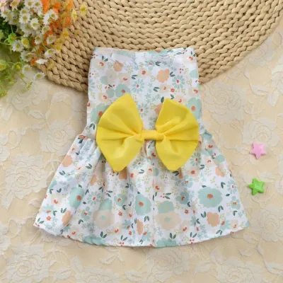"Spring dog outfits in floral patterns – great for pet clothing retailers, gift stores, and photoshoots."