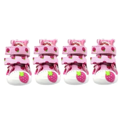 Pet Shoes (3) "4pcs waterproof dog shoes for small breeds like poodles and bichons."