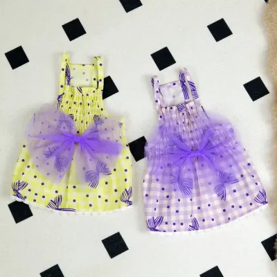 "Breathable dog dresses with bow accents – perfect for seasonal collections and pet fashion retailers."