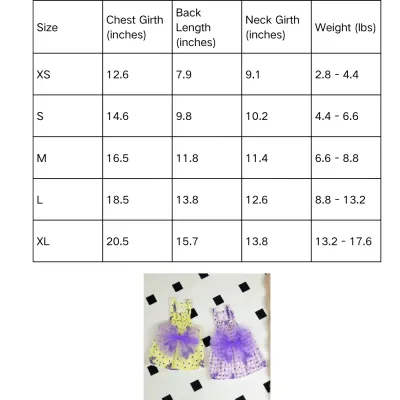 "Wholesale spring and summer pet dresses in vibrant purple, designed for parties, weddings, and boutique displays."