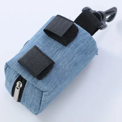 "Durable waste bag holder designed for easy outdoor access during dog walks and travel."