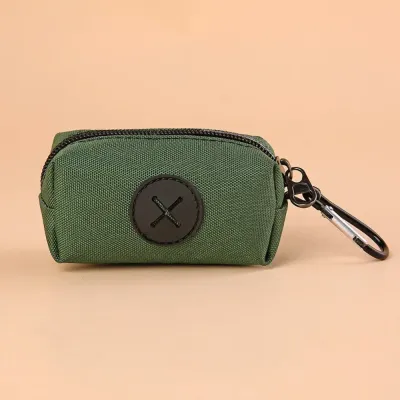 "Hands-free dog poop bag holder clips to any leash or bag for ultimate convenience."