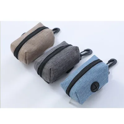 "Universal fit dog poop bag carrier compatible with standard rolls for cats and dogs."