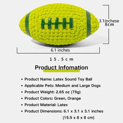 latex dog toys size