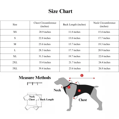 dog suit size