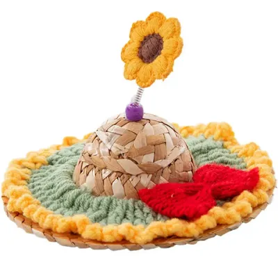 Sunflower pet hat