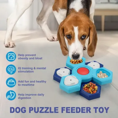 double layers dog puzzle feeder toys