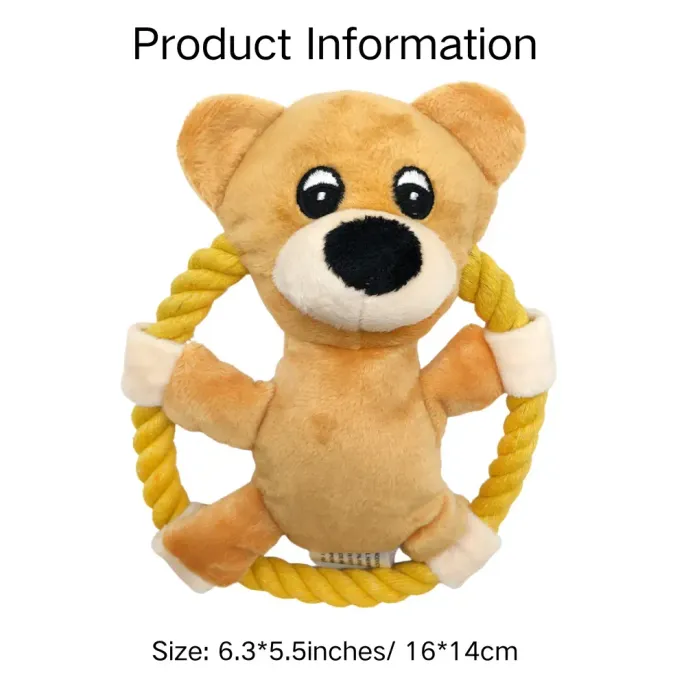 Bear Shape Dog Toy size 