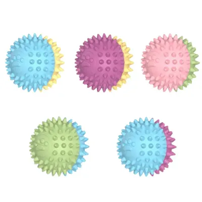 Durable Two Tone Color Paw Print TPR Chew Ball