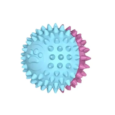 Durable Two Tone Color Paw Print TPR Chew Ball