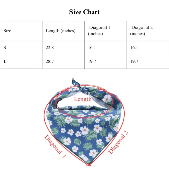 Polyester Triangle Camouflage Bandanas for Dogs