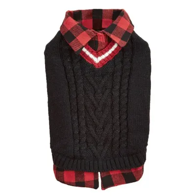 Knitted Dog Sweater black