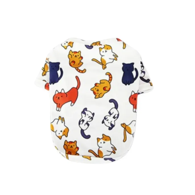 Cat Print Cute Dog T-shirt Cat Print Cute Dog T-shirt