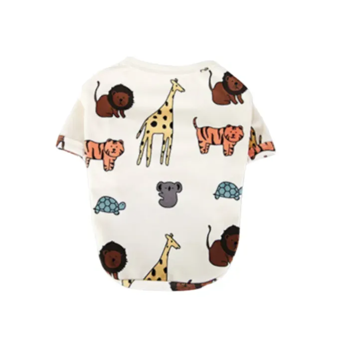 Lion Print Cute Dog T-shirt Lion Print Cute Dog T-shirt