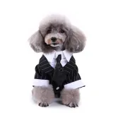 Pet Banquet Tuxedo for Dogs Striped Tailcoat Suit Pet Banquet Tuxedo for Dogs Striped Tailcoat Suit