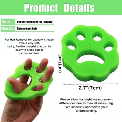 Washable TPE Cat Paw Shape Cat Hair Remover