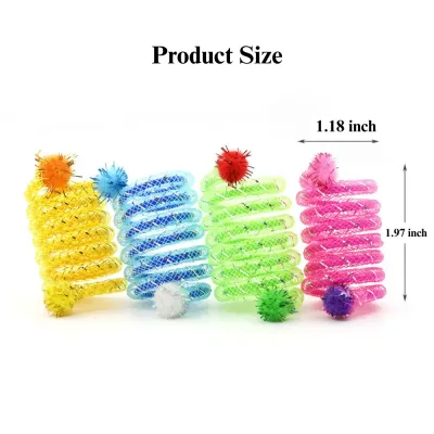 Colorful Interactive Play Cat Toy Flexible Spring Tube for Pet Colorful Interactive Play Cat Toy Flexible Spring Tube
