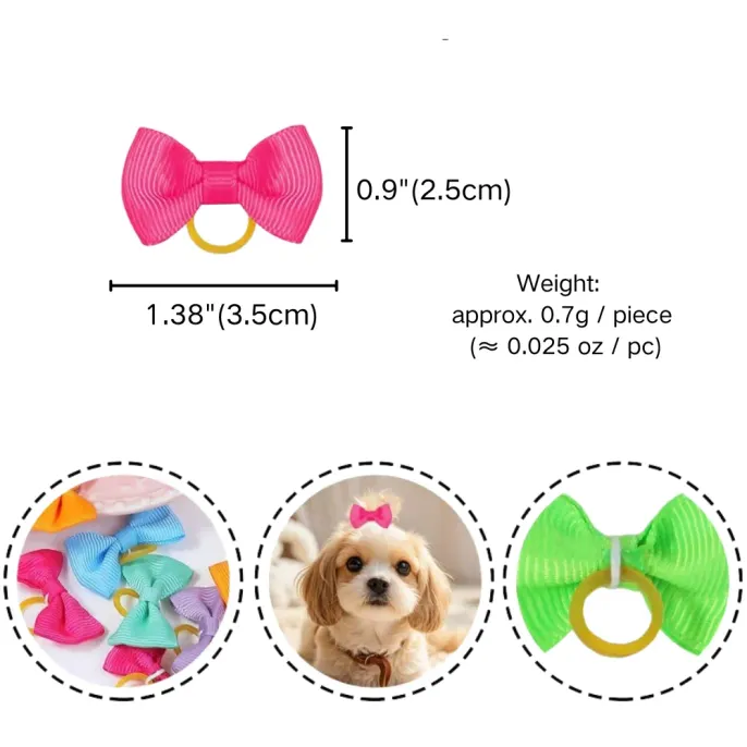 Pet Colorful Bow Hair Accessories Pet Colorful Bow Hair Accessories